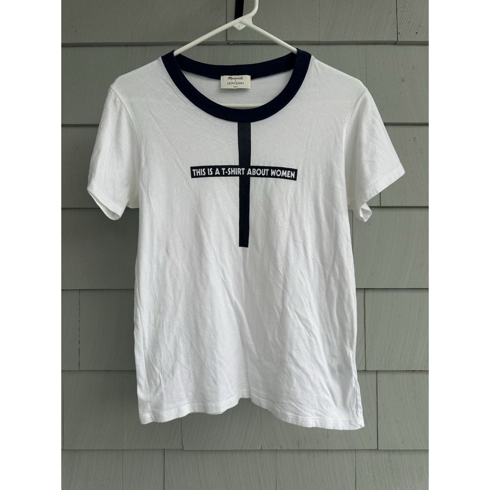 Madewell x Monogram This Is a T-Shirt About Women Graphic Tee Size L USA